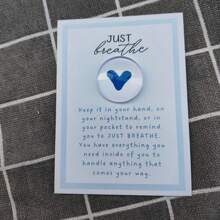 1/2 Stücke blaue Liebesumarmungs-Glasschmuckstücke, Atmungs-Glasschmuck, Taschenschmuckstück, tröstliches Geschenk, Geschenk für Angstzustände, aufmunterndes Geschenk, Krebsgeschenk, Geschenk zum Nachdenken über dich