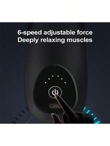 LIPETY Mini Massage Gun, Percussion Deep Tissues Muscle Massager Gun With 6 Speeds 4 Massage Heads,Lightweight Portable Percussion Muscle Gun For Sport's Lover, Gifts For Men Women (BLACK) - Black - View 7