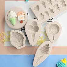 Ice Cream/Popsicle Silicone Mold, Cake Decorating Tools For Fondant, Chocolate, Candy, Cake Topper Accessories - Beige - View 5