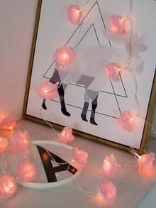 1 Peça Luz de Corda Decorativa de Rosa, Minimalista e Multifuncional