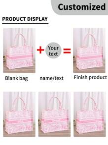 Customized Gift Customizable Personalized Large Capacity Summer Beach Bag - Portable, Elegant & Minimalist Design For Business Casual, Office, Commuting, And Special Occasions. Perfect For Teens, Business Casual, Ideal Gifts For Him, Her, Family, Friends, Girlfriend, School Supplies, For Teenagers, Junior High School Students, Middle School Students, High School Senior High School Students, College Students, University Students, Freshman, Sophomore, Underclassmen