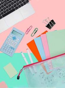 10/20pcs A4 Mesh Zipper Bags, PVC Mesh Zipper Pouches, Waterproof Plastic Mesh Zipper Envelopes, File Folders, Multi-Purpose Mesh Organizer Bags, Transparent Document Storage Bags Back To School