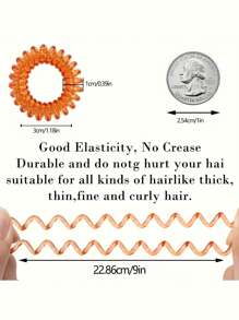 100/50/30/20/10pcs Candy Color Mini Small Spiral Hair Ties, High Elasticity Hair Scrunchies For Ponytail, Buns, Daily Hair Accessories