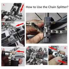 Bike Repair Tool 9 PCS Kit Crank Chain Cutter Extractor Bracket Freewheel Puller - màu đen - Xem 11