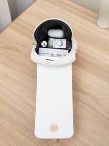 New European & American Style Woven Crossbody Bag, Vacation Straw Bag, Travel Bag, Fashion Portable Storage Bag, Woven Shoulder Sling Bag, Beach Bag, Summer Essential, Best Matching, Vacation Essentials, Perfectly Matching With Beach Accessories Women, Hottest Beach Bags - White - View 5