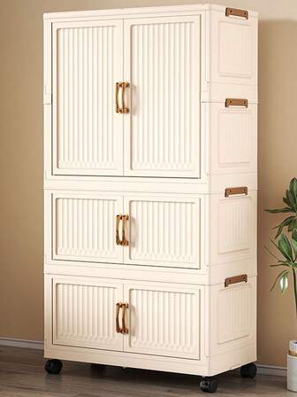 No Assembly Required Baby Wardrobe Kids Clothes Organizer Box Infant Small Closet Plastic Home Foldable Storage Cabinet