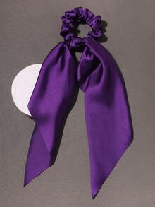 1pc Satin Knot Bow Hair Tie For Women, Korean Style Solid Color Hair Tie With Streamers Ponytail Holders Hair Elastics Hair Rubber Bands Scrunchies Hair Rope Elastic Hair Tie Hair Accessories Head Accessories Elastic Band - Multicolor - View 22