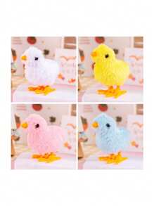 1pc Jumping Chicken Cute Simulation Clockwork Wind Up Plush Moving And Running Teenager Creative Plush Doll Toys Home Decoration Gifts, Kids Toys, Plush Doll,Kids Toys Boys,Toys For Chickens