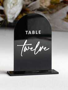 1set Personalised Black Acrylic Table Numbers - Wedding Table Decor - Wedding Signage - Table Signs - Table Numbers - Wedding Stationery - Reception Signs,Wildflower Wedding Table Numbers, Frosted Arch Acrylic Table Numbers, Floral Table Numbers - Multicolor - View 15
