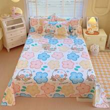 3pcs/Set Soft Skin-Friendly Printed Thickened Bedding Set, Modern Rectangular Fashionable Minimalist Duvet Cover & Pillowcase Set For Double Bed, Multiple Sizes Available, Suitable For Bedroom Year-Round