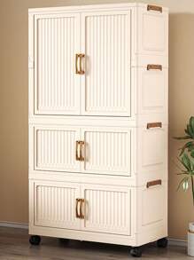 5/4/3/2/1 Layer No-Assembly Foldable Wardrobe Thickened Storage Cabinet, Home/Bedroom Use, Baby/Kids Clothes Closet For Women Storage Organizer Travel Essentials Back To School