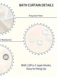 1/4 Pcs Blue & Green Marble Pattern Bathroom Set, Waterproof Shower Curtain With 12 Hooks, U-Shaped Rug, Toilet Lid Cover, L-Shaped Mat, Beautiful Bathroom Decor Accessories Fall Decor Bathroom Accessories Back To School