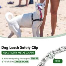 2/1 pièce Boucle métallique de rechange pour collier de chien, crochets de sécurité à double extrémité anti-morsure pour laisses de chien, attache lourde pour collier à griffes, harnais pour chiens