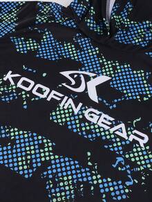 Camisa de pesca de alto rendimiento para hombre, camisa de pesca con puntos asimétricos, tela transpirable con capucha y cuello integrado, ropa de pesca - Multicolor - Ver 8