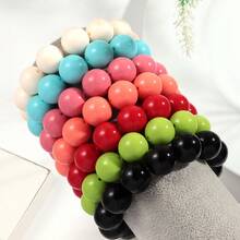 1pc Fashionable Bohemian Style Multicolored Acrylic Beaded Bracelet, Suitable For Women Daily Wear - Bohemian Bead Bracelet - View 6