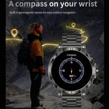 GUHUAVMI GUHUAVMI 1.85inch Large Screen Smartwatch For Men Women, Strong LED Flashlight, 760mAh Large Capacity Battery, Bluetooth Call, 100+Sport Modes, Compass, IP68 Waterproof Smart Watch, Heart Rate/Sleep Monitor Fitiness Tracker(Step Counting, Distance, Calories) Smartwatches Suitable For Android IOS