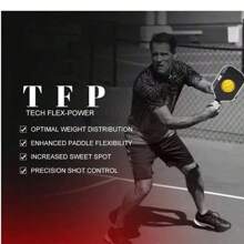 1 pezzo Racchetta da pickleball in fibra di carbonio, progettata con tecnologia di quarta generazione e nucleo in polimero da 16 mm per massima rotazione e costanza, adatta a principianti e professionisti