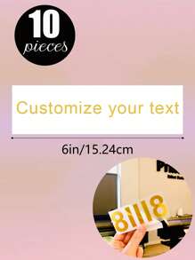 100 Sheets/20 Sheets/1 Sheet Custom Name Or Text Multi Specification Long 5in/4in/3in Multi Specification Color Bright Tear Off Film UV Transfer Sticker, Waterproof And Scratch Resistant Transparent Cooling Label Sticker, Can Customize Name, Text, Blessing Message To Give To Your Favorite Person, Multi-Functional, Adjustable, Exquisite, Adorable, Modern, Colorful, Cute, Comfortable, Stylish, Custom, Office, Tea Room, School, Home, Home Refresh, Back To Customized Stickers, Warm Ambience