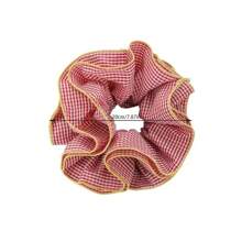 1 Stück extra großer karierter Rüschen-Mehrschicht-Scrunchie, romantischer Vintage-Ballett-Stil Messy Bun Haarteil, geeignet für täglichen Gebrauch Scrunchies Haargummis Scrunchy Haargummis