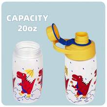 1pc 500ml/17OZ Cute Sports Drinking Cup, 3D Printed Matte Finish Cup, Cartoon Printed Theme Water Bottle, Portable Sports Water Cup, Carry Cup, Suitable For Men And Women, Office, Sports, Outdoor, Camping - Multicolor - View 8