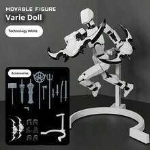 2025款可更换夜光动作人偶伊利丹，全身关节可动，可自由摆放，生日礼物、复活节礼物、礼品，完美之选 - 彩色 - 查看 16