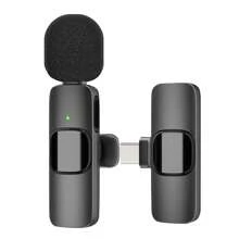 Wireless Lavalier Lapel Microphone For Iphone TypeC Android Camera Plug-Play Professional Noise Reduction Recording Clip Mic For Creator Interview