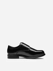 Zapatos Oxford de vestir para hombre, zapatos formales clásicos con cordones - Negro - Ver 8