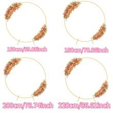 1 soporte circular de fondo dorado, kit de marco circular de metal para arco de globos de boda, disponible en múltiples tamaños de dorado y blanco, adecuado para bodas, Día de San Valentín, aniversarios, fiestas de cumpleaños, decoraciones de fotografía de graduación y fondos fotográficos