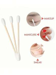 100/2000 Peças Cotonetes de Limpeza de Alta Qualidade de Duas Pontas, Cotonetes de Limpeza para Salão de Beleza, Cotonetes de Limpeza de Beleza de Madeira, Ferramentas de Beleza e Cuidados Pessoais, Cotonetes Redondos Descartáveis para Limpeza de Ouvido, Adequados para Limpeza de Ouvido e Nariz, Ferramentas de Beleza e Limpeza Multifuncionais, Ferramentas de Beleza de Alta Qualidade, Limpeza de Lápis de Olho e Esmalte de Unha, Para Maquiagem e Cuidados Pessoais, Ferramentas de Beleza Multifuncionais, Ferramentas de Maquiagem, Ferramentas de Limpeza, Cotonetes de Limpeza Doméstica, Remoção de Maquiagem, Limpeza de Ouvido, Acessórios de Ferramenta de Cuidados ao Ar Livre - Multicolorido - Visão 4