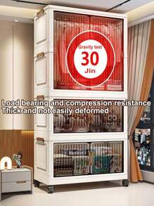 Foldable Wardrobe Storage Cabinet, All-In-One Clothes Organizer Closet For Adult And Children Bedroom
