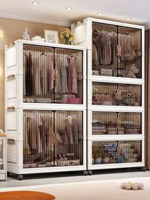 Foldable Wardrobe Clothes Storage Cabinet, Thickened Closet For Home/Bedroom, Easy Installation, Suitable For Children