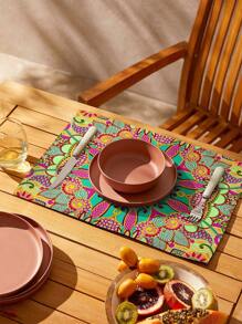 6/4pcs Kitchen And Table Cloths, Bohemian Geometric Pattern Table Mats For Dining Room, Kitchen, Dining Table
