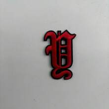 1 Pièce Optionnelle Alphabet Noir Edge Patch Brodé, Fer Sur/insignes, Vêtements Et Accessoires Décoration