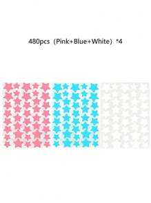 1120/840/560/280 Pcs Star Stickers, Back To School,Halloween & Christmas Decoration Stickers, Colorful Five-Pointed Star Stickers For Party, Holiday Photo Decoration, Face Decor Stickers (1 Sheet Per Color), For Decoration Only (Not For Makeup)2000/1400/160/80/40
