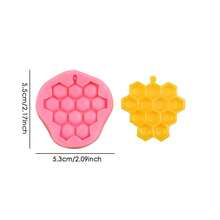 Silicone Mold Set With Bee, Honeycomb, Sunflower Motifs, DIY Cake, Chocolate, Fondant Baking Decor Tool - Pink - View 4