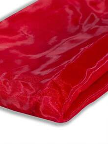 1 pieza de Tela de gasa transparente roja, gasa brillante y sedosa transparente, para manualidades de vestidos de novia, decoración nupcial - Rojo - Ver 4