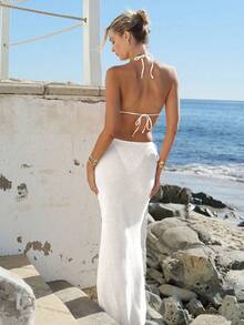 New Sexy White Knitted Starfish Women's Bikini Swimsuit, Casual European And American Style For Beach, Holiday, Party, Date In Spring/Summer - White - View 5