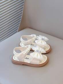 Girls Sandals 2025 New Korean Version Soft Bottom Performance Shoes Versatile Princess Children Shoes Round Toe Princess Shoes - Beige - View 4