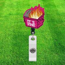 1pc Cute Retractable Badge Reel With Id Card Holder, Key Ring & Clip. Perfect Gift For Nurses And Doctors Back To School