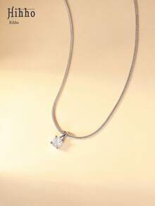 Hihho Collar con colgante zirconia cúbica - Plateado - Ver 2