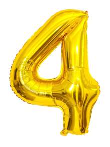 1pc 40-Inch Gold Color Number Foil Balloon, Birthday Party Decor, Photo Backdrop