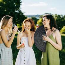 1pc Fan, Bohemian Style Hand Fan Suitable For Line Dance And Performance, Foldable And Portable Plastic Design Summer Cooling,Beach,Travel