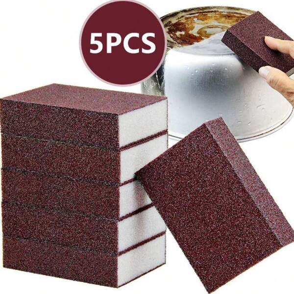 Kit Esponja Magica 5 Unidades Tira Manchas Riscos Ferrugem Sujeiras Pesada