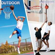 Red de baloncesto para exteriores, (220 g) 12 círculos Reemplazo de red de baloncesto profesional resistente, resistente a todo tipo de clima, adecuada para aro de baloncesto estándar de 12 aros para mujeres, gimnasio, juegos de baloncesto, duradera y gruesa