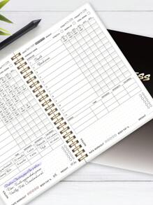 BUBU 1PC Fitness Journal Workout Planner, A5 Twarda okładka Workout Notebook do codziennego śledzenia sprawności fizycznej, wyznaczania celów, utraty wagi, zdrowych nawyków, pracy i domu, szkoły i artykułów biurowych Powrót do szkoły