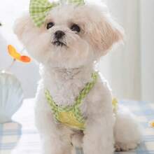 Pet Harness Vest & Scrunchie Hair Clip Set - Pink - View 7