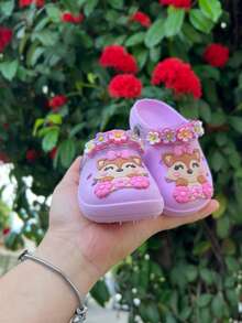 Babouche Papete Sandal Children's Girl Comfortable Soft Fox And Cute 3D Designs - 淺粉色 - 查看 4