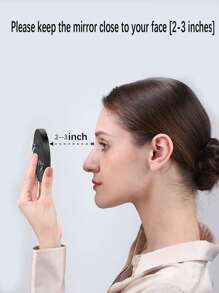 30X/40X Magnifying Makeup Mirror, Portable Round Hand Mirror With 2 Suction Cups For Wall Mount, Suitable For Makeup, Tweezing And Blackhead/Blemish Removal
