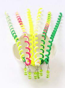 6pcs Kids Braided Hair Accessories Hair Ties, Braiding Tool For Girls Curly Hair Buns