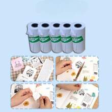 Mehrfarbiges/weißes Thermopapier 57x30mm, mehrfarbige Klebeetiketten, Thermo-Klebeetiketten geeignet für Fotodruck, Miaomiao-Maschinendruck, Kassendruckdruck